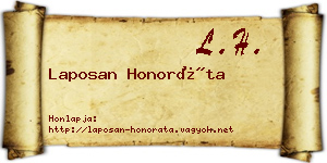 Laposan Honoráta névjegykártya